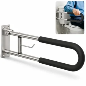 Foldable Toilet Grab Bar Wall-Mounted Safety Rail