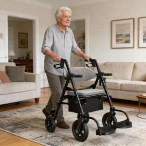 2-in-1 Transport Chair & Rollator Walker
